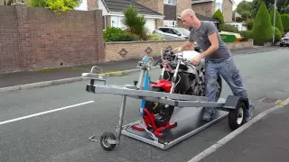 Home built scissor lift bike trailer - for sale