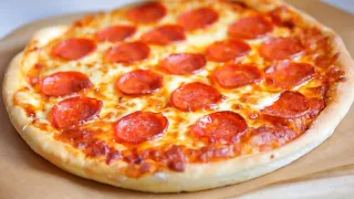 How to make pepperoni pizza easily at home / Pizza dough