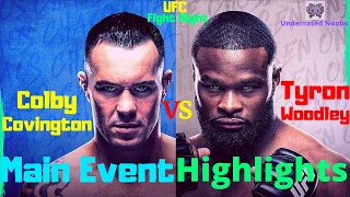 UFC Colby Covington vs Tyron Woodley ( Full Highlights )