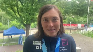 Slovenia’s Eva Tercelj wins women’s kayak cross gold in Augsburg