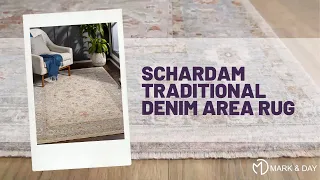 Schardam Traditional Denim Area Rug