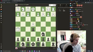 xQc loses a chess game in 4 moves