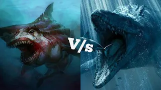 Batalha entre MOSASSAURO vs MEGALODON, qual dos DOIS VENCERIA ? CONFIRA !!