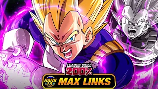 LOOKING REALLY GOOD!!!! LEVEL 10 LINKS 100% SSJ & SSJ2 VEGETA! (DBZ: Dokkan Battle)