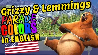 Grizzy and Lemmings Teaching Colors Educational English Language Educational Video for Kids