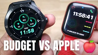 THE BEST BUDGET SMART WATCH ON AMAZON 2024 YOEVER ID 18 VS APPLE WATCH REVIEW