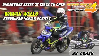 SEMPAT CRASH❗️WAWAN WELLO KESURUPAN NGEJAR POSISI 2❗️Road Race Purbalingga 2-3 September 2023