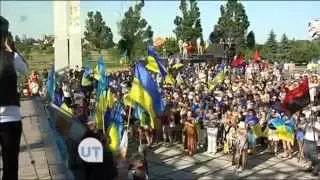 Mariupol Demilitarization Rally: Residents protest against government buffer zone plans