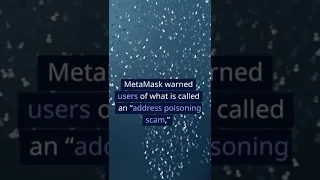 MetaMask warned users “address poisoning scam,”  #shorts
