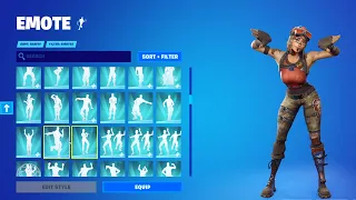 All Fortnite Tiktok Emotes and Icon Series Emotes and Dances Renegade Raider Skin Showcase Fortnite