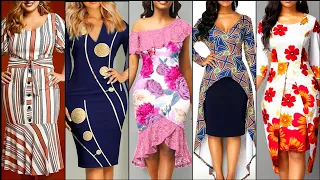 Latest Jaw dropping Plus Size Women Semi Formal Bodycon Sheath Dresses For Professional Lady