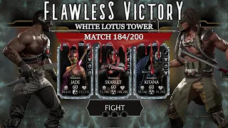White Lotus Tower Fatal 184 Battle Brutal Revenge Flawless Victory (Mortal Kombat Mobile)