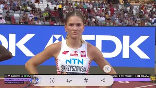 MŚ w LA Budapeszt 2023 elim. 100m p.pł. K bieg 2 Pia Skrzyszowska