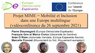 Projet MIME : Mobilité et Inclusion dans une Europe Multilingue