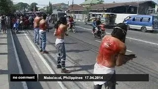 Self-flagellation during Holy week in Philippines