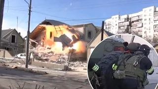 Russian special forces completely destroy house during shoot-out