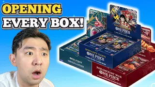 OPENING EVERY BOOSTER BOX OF ONE PIECE! Romance Dawn, Paramount War, Pillars of Strength!