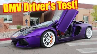 16 Year Old Takes DMV Drivers Test in Lamborghini Aventador