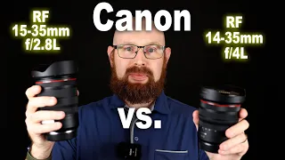 Canon RF 14-35mm f/4L vs 15-35mm f/2.8L: Brief comparison