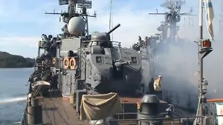 МПК-191 "Холмск" ТОФ, СГВМР Боевая учеба Осень 2010 год / Grisha class corvette firing