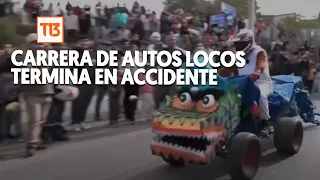 Carrera de "autos locos" terminó en accidente en Ovalle