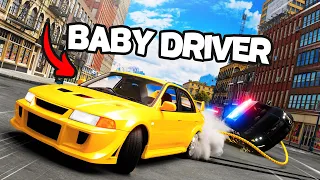 Baby DriverV2 Nearly Caught In GTA5 RP