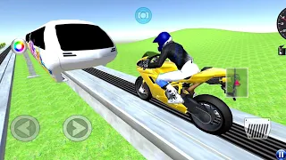 3D Driving Class #46 Flyover Metro Train Vs Motorbike! Car Games - Android Gameplay