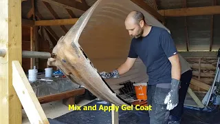 Making a fibreglass rowing boat hull at home from a boat mould