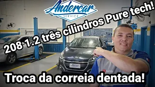 Peugeot 208 1.2 três cilindros Puretech troca da correia dentada #peugeot #1.2 Puretech #Citroën