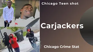 Chicago carjacking, teen shot while fleeing carjackers