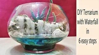 DIY Terrarium with Waterfall in 6 easy Steps /  Aquascaping