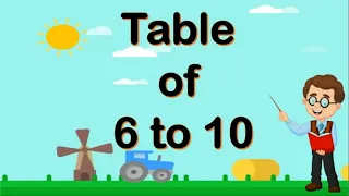 Table of 6 to 10   learn multiplication of 6 to 10   table 6 to 10 #table6to10 #table2to5 #jiyupihu