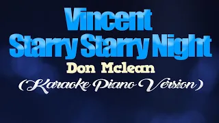 VINCENT (Starry Starry Night) - Don Mclean (KARAOKE PIANO VERSION)