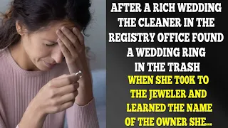 After A Rich Wedding, A Cleaner In The Registry Office Found A Wedding Ring In The Trash. When She…