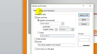 How to insert header and footer in Microsoft powerpoint slides