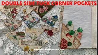 DOUBLE CORNER SIDE TUCK POCKETS ~ QUICK AND EASY JOURNAL EMBELLISHMENTS