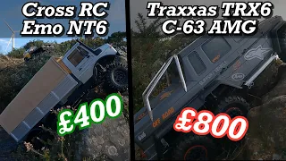 WORLDS BEST 6x6 CRAWLERS GO HEAD TO HEAD! Traxxas TRX6 vs Cross RC EMO NT6