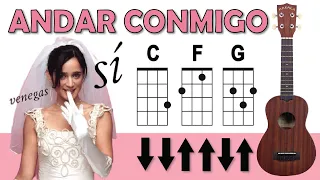 Andar Conmigo en Ukelele con Acordes + Rasgueo (Tutorial Ukelele)