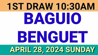 STL - BAGUIO,BENGUET April 28, 2024 1ST DRAW RESULT