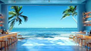 Relaxing Morning Jazz - Positive Seaside Cafe Music - Bossa Nova BGM with Waves Sounds for Sleep