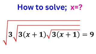 Math Olympiad Radical Simplification Equation | Find the Value of x.