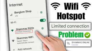 How to fix wifi limited connection problem | hotspot limited connection problem | 2024