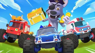 Monster Truck and Shark | Monster Cars | Cartoon for Kids | Kids Song | BabyBus - Cars World