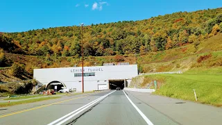 I-476 north in Pennsylvania | Lehigh Tunnel | Fall Foliage Pre-Peak 🍁