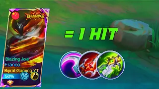 WTF Damage!!! Franco Full Damage Build 2024  | Solo Rank | Mobile legend Bang Bang