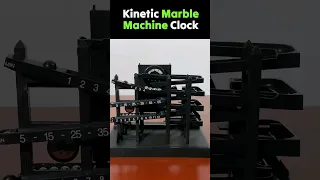 cool satisfying marble machine clock 😎 #shorts #marblerun