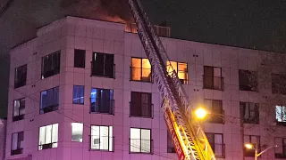 Large Apartment Fire 5th Floor (502 Market St) IronBound Section Newark Nj 4-29-24