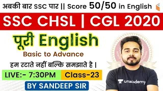 7:30 PM - SSC CGL/CHSL 2020 Preparation | Basic English Grammar | Full Strategy By Sandeep Kesarwani