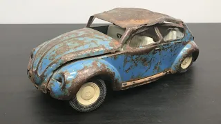 Very Damaged Tonka Volkswagen Beetle Bug Restoration