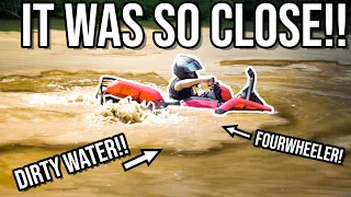 I drove my Four Wheeler into a POND! *TOTALLY EPIC*